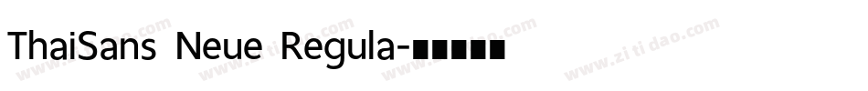 ThaiSans Neue Regula字体转换